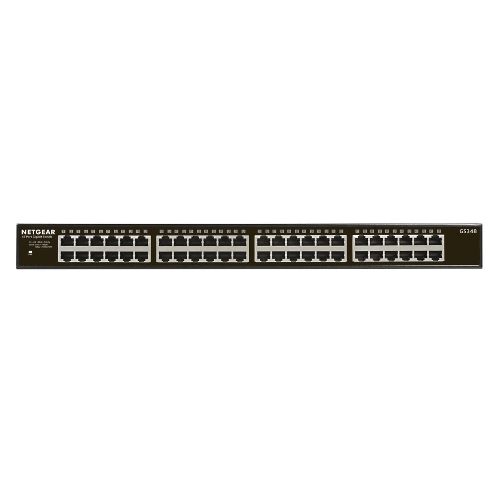 NETGEAR GS348 Unmanaged Gigabit Ethernet Switch | 48 Poorten | 1U Rackmount