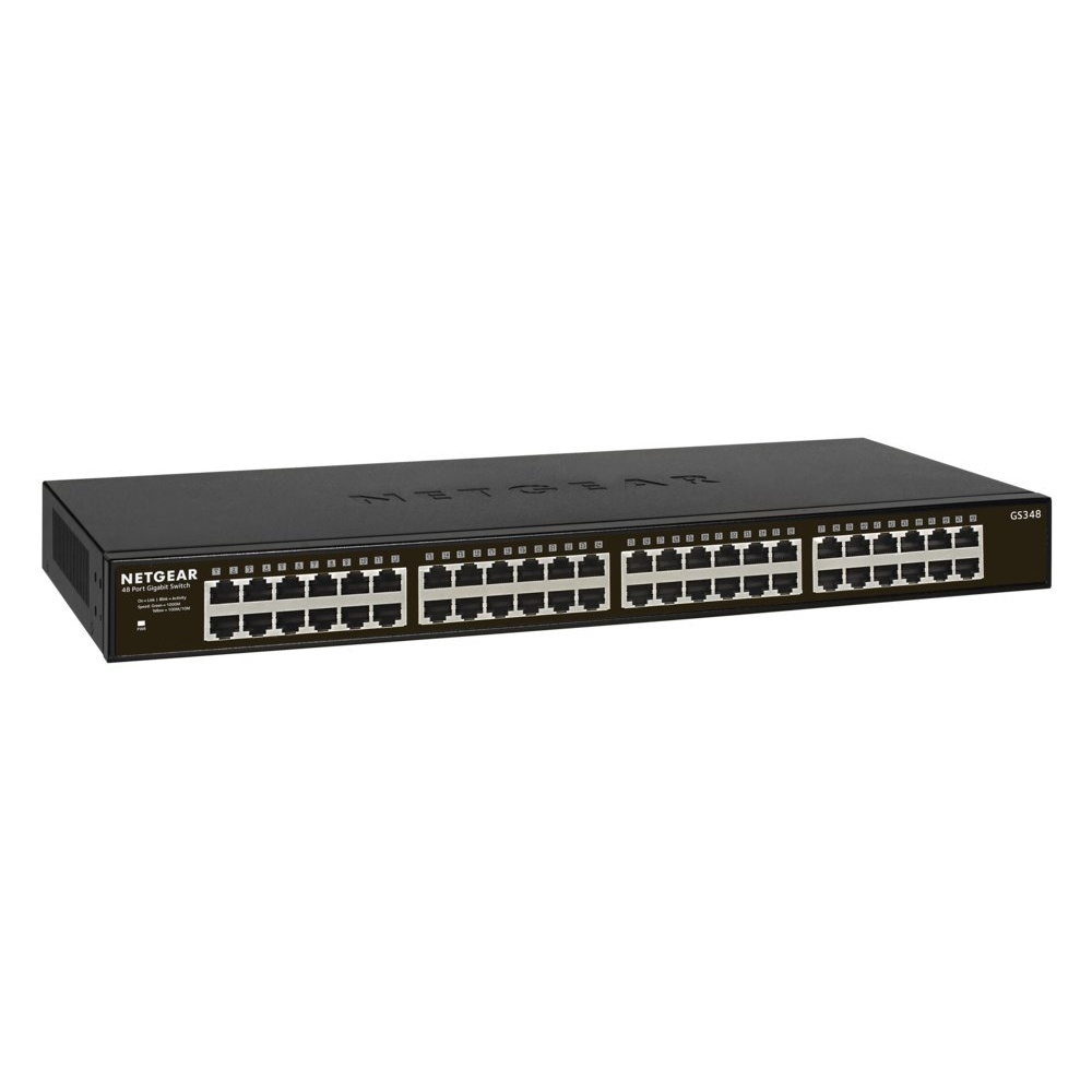 NETGEAR GS348 Unmanaged Gigabit Ethernet Switch | 48 Poorten | 1U Rackmount - Afbeelding 2
