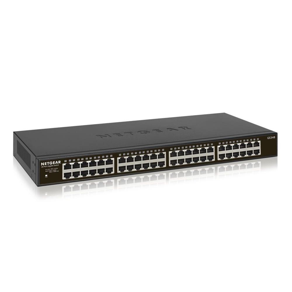 NETGEAR GS348 Unmanaged Gigabit Ethernet Switch | 48 Poorten | 1U Rackmount - Afbeelding 3