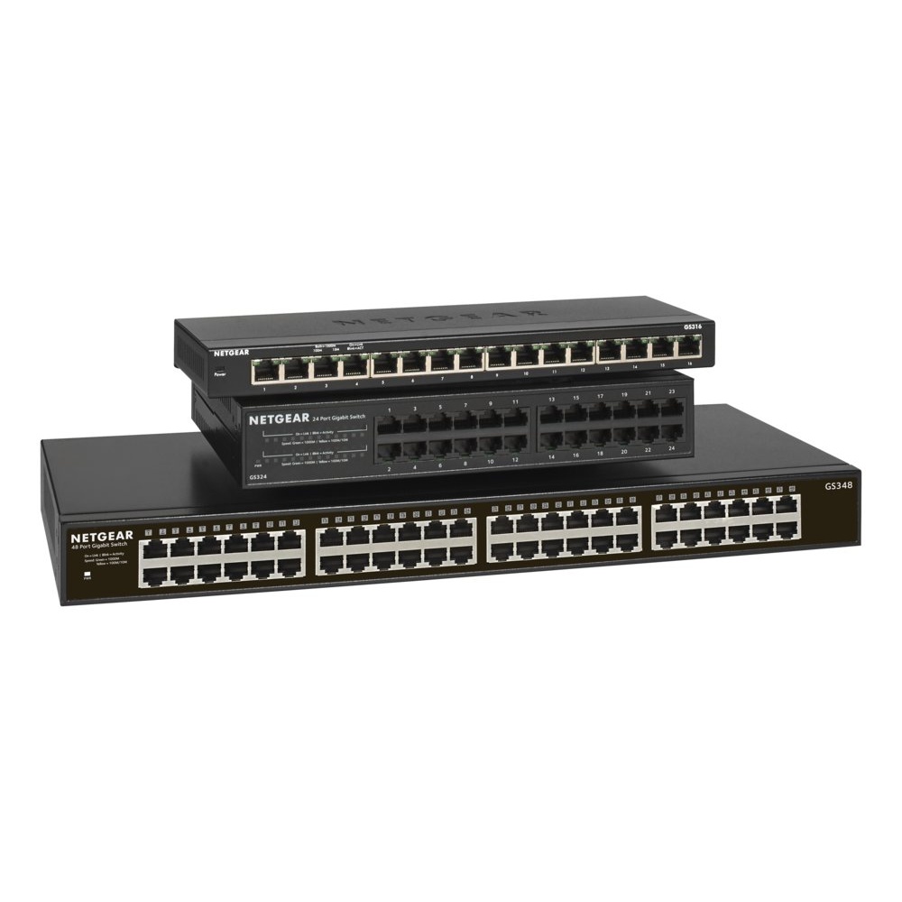 NETGEAR GS348 Unmanaged Gigabit Ethernet Switch | 48 Poorten | 1U Rackmount - Afbeelding 4