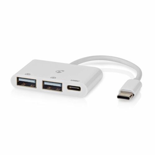 Nedis CCGB64785WT01 | Interface Hub USB 2.0 Type-C | 2× USB-A + 1× USB-C | 5000 Mbit/s | Wit