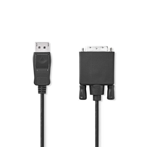 Nedis CCGL37200BK20 | DisplayPort-naar-DVI-D video kabel | 2 m | DisplayPort Male naar DVI-D 24+1-pin Male | Full HD 1080p | Zwart