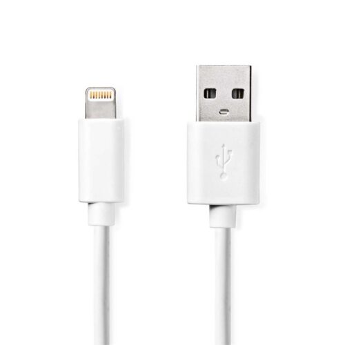 Nedis CCGL39300WT30 | Lightning-naar-USB-A kabel | 3 m | Lightning Male naar USB-A Male | Opladen en synchroniseren | Wit