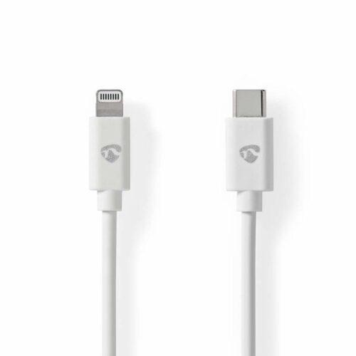 Nedis CCGL39650WT20 | Lightning-naar-USB-C kabel | 2 m | Lightning Male naar USB-C Male | Opladen en synchroniseren | Wit