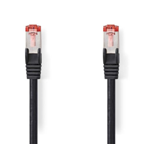 Nedis CCGL85221BK20 | Netwerkkabel Cat6 S/FTP | 2 m | Zwart | RJ45 Male-naar-RJ45 Male