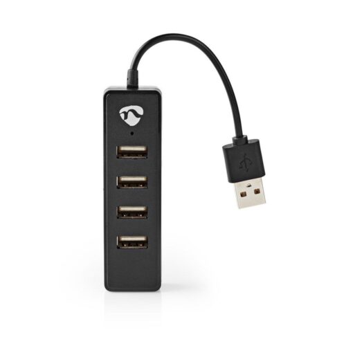 Nedis UHUBU2420BK | Interface Hub USB 2.0 (480 Mbit/s) | 4 poorten | Zwart