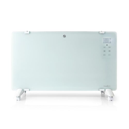 Nedis WIFIHTPL20FWT | Slimme Wi-Fi convectorkachel | 2000 W | Glazen frontpaneel | IP24 | Wit