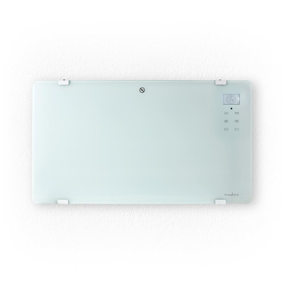 Nedis WIFIHTPL20FWT | Slimme Wi-Fi convectorkachel | 2000 W | Glazen frontpaneel | IP24 | Wit - Afbeelding 2