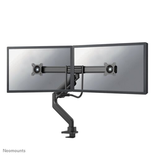 Neomounts Newstar DS75-450BL2 | In Hoogte Verstelbare Monitor-bureaubeugel | Tot 32" | Max 8kg | VESA 100x100 | 2 Monitoren