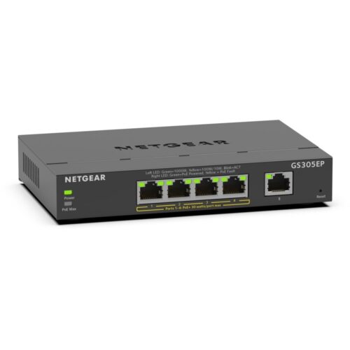 Netgear GS305EP | Managed L2 Switch | 5 Poorten | Gigabit Ethernet (10/100/1000 Mbps) | PoE