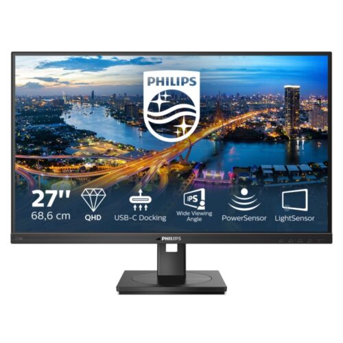 Philips 276B1/00 27" | 2560x1440 IPS | USB-C | USB-Hub | 75Hz | 350cd/m² | 1000:1 Contrast | 178° Kijkhoek | Monitor
