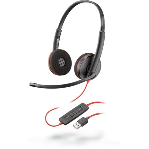 Poly Blackwire C3220 | Bedrade On-ear Stereo Headset | USB-A | Zwart