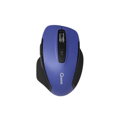 Qware Glasgow | Draadloze Muis | Rechtshandig | RF + Bluetooth | 1600 DPI | Blauw/Zwart