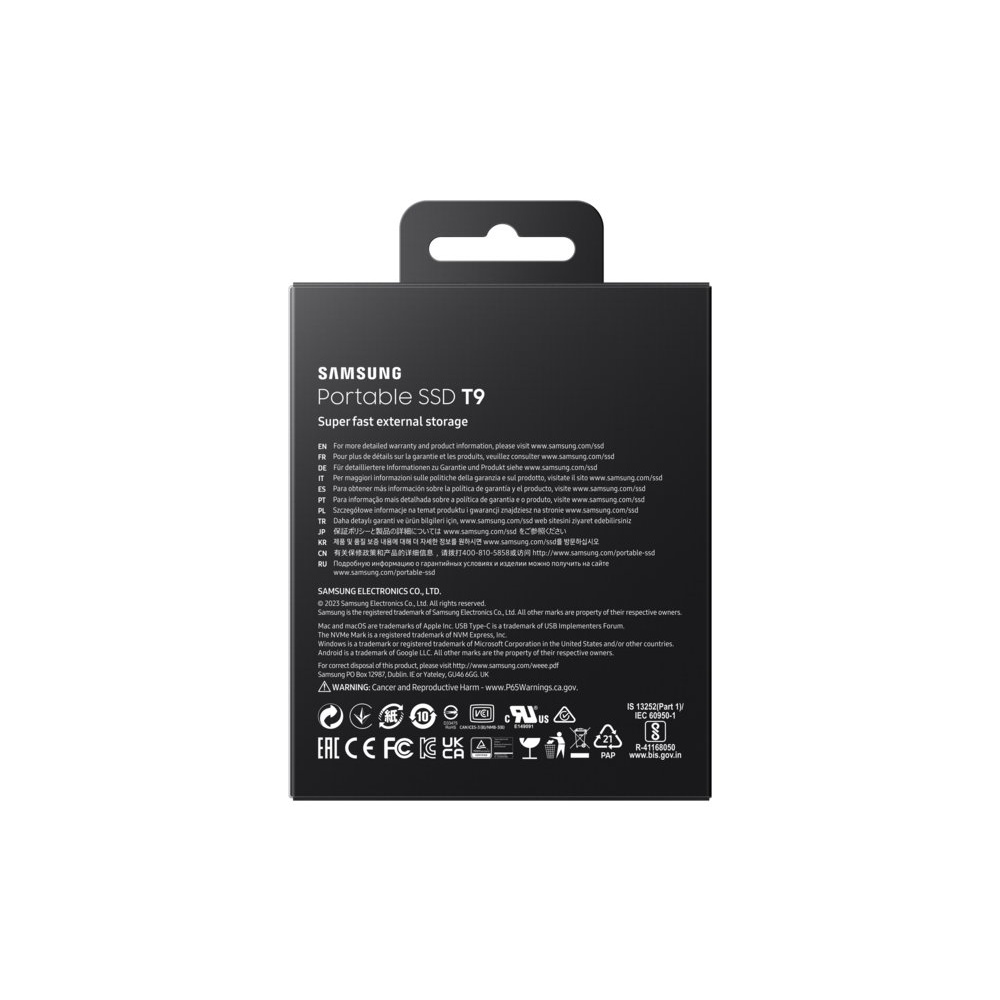 Samsung T9 | Externe SSD | 1TB | USB 3.2 Gen 2x2 | 2.000MB/s | Zwart | Compact & Snel - Afbeelding 8