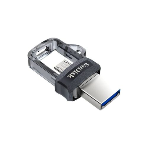 SanDisk Ultra Dual m3.0 | 128GB USB Flash Drive | USB Type-A / Micro-USB 3.2 Gen 1 (3.1 Gen 1) | tot 150 MB/s lezen | Transparant