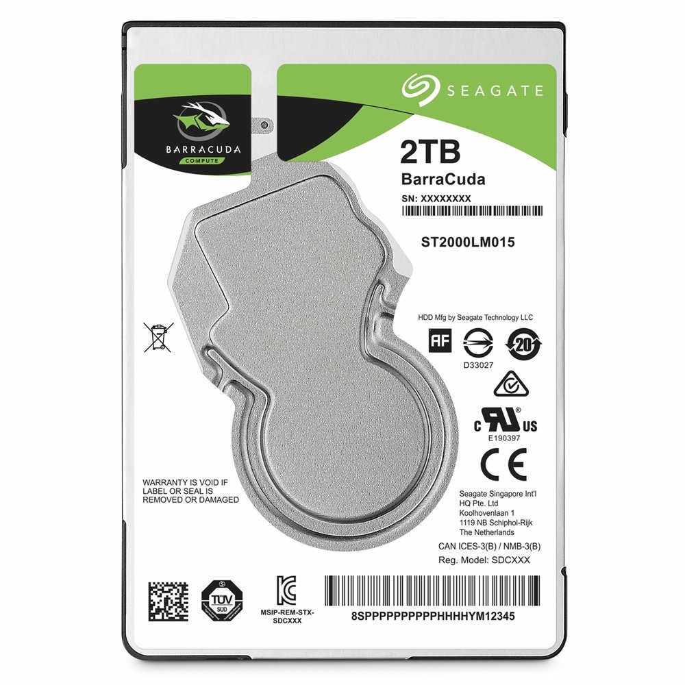 Seagate Barracuda HDD 2.5" | 2TB SATA III | 5400RPM