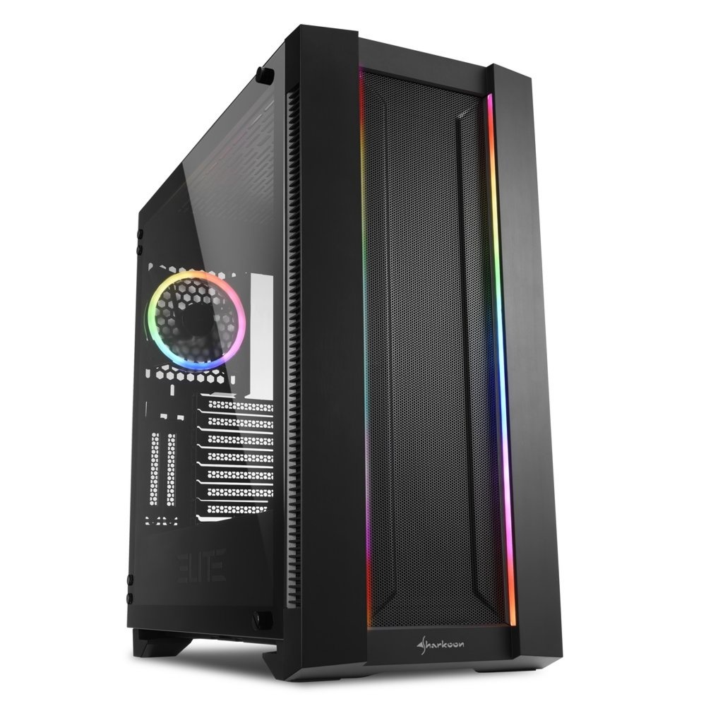 Sharkoon ELITE SHARK CA200M | Midi Tower Behuizing | Zwart