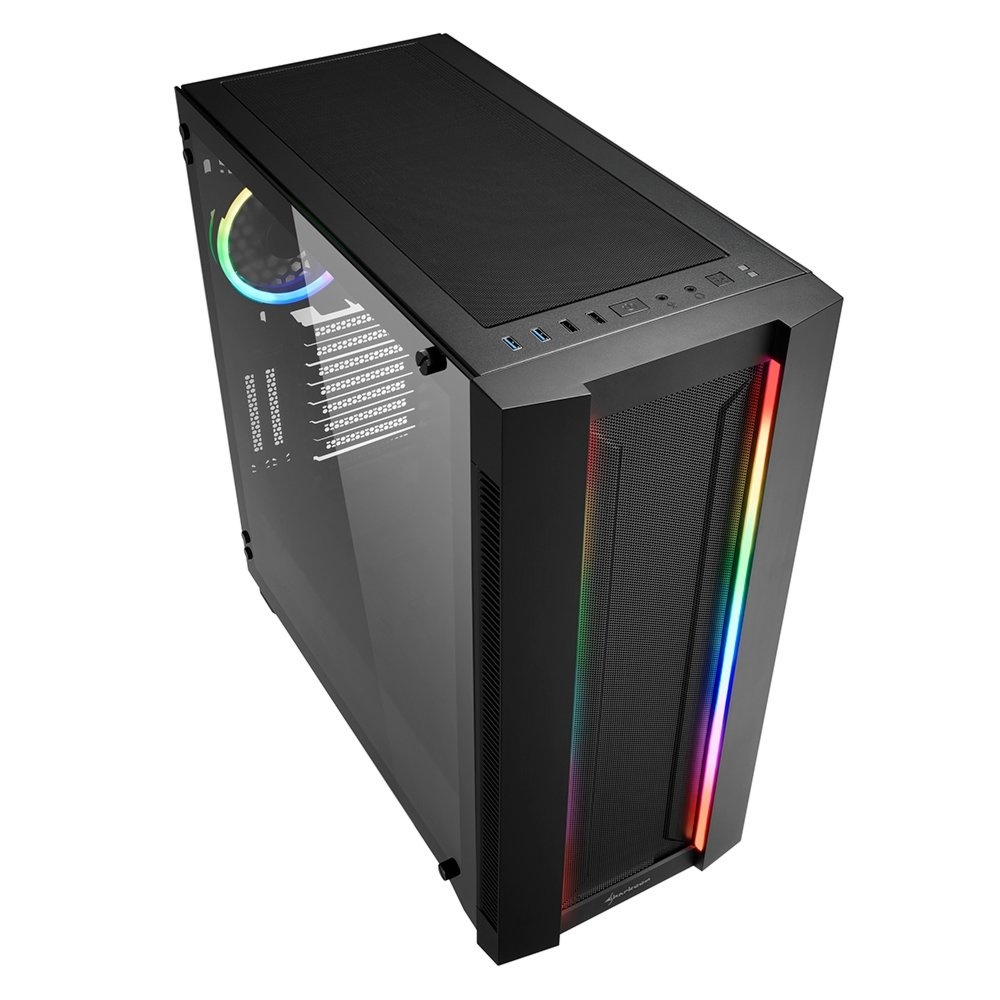 Sharkoon ELITE SHARK CA200M | Midi Tower Behuizing | Zwart - Afbeelding 3