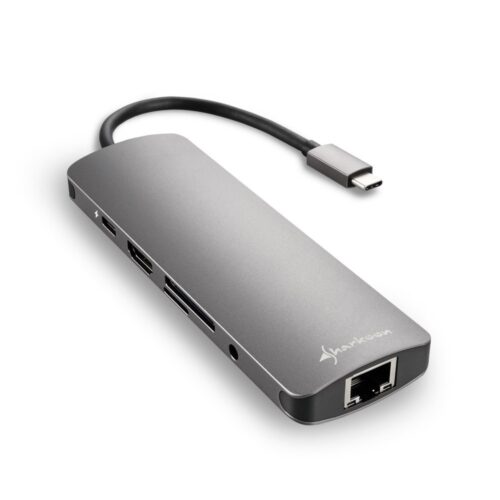 Sharkoon USB 3.0 Type-C Combo Adapter | HDMI + RJ-45 + USB 3.2 Gen 1 (3.1 Gen 1) | Interfacekaart / Adapter