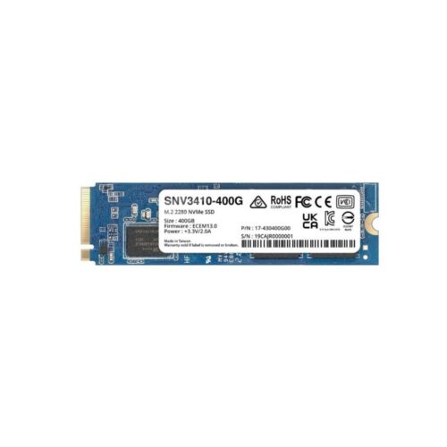 Synology SNV3410 | 400GB NVMe SSD | M.2 | Gen3 | 3.000MB/s Lezen | 750MB/s Schrijven