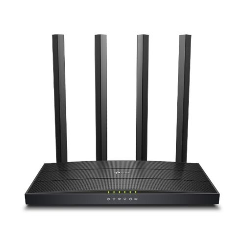 TP-Link Archer C6U | WiFi 5 Router (AC1200) | Dual-band 2.4 GHz / 5 GHz | Gigabit Ethernet | Zwart