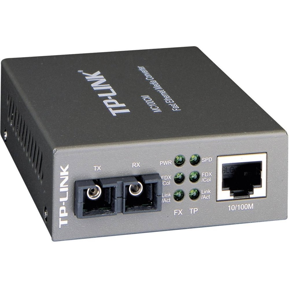 TP-Link MC210CS | Gigabit Media Converter | 1000 Mbit/s | Single-mode | 1310 nm | Zwart