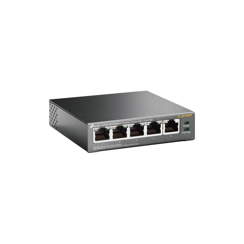 TP-Link TL-SF1005P | Unmanaged Switch | 5 Poorten | Fast Ethernet (10/100 Mbps) | PoE | Zwart - Afbeelding 2