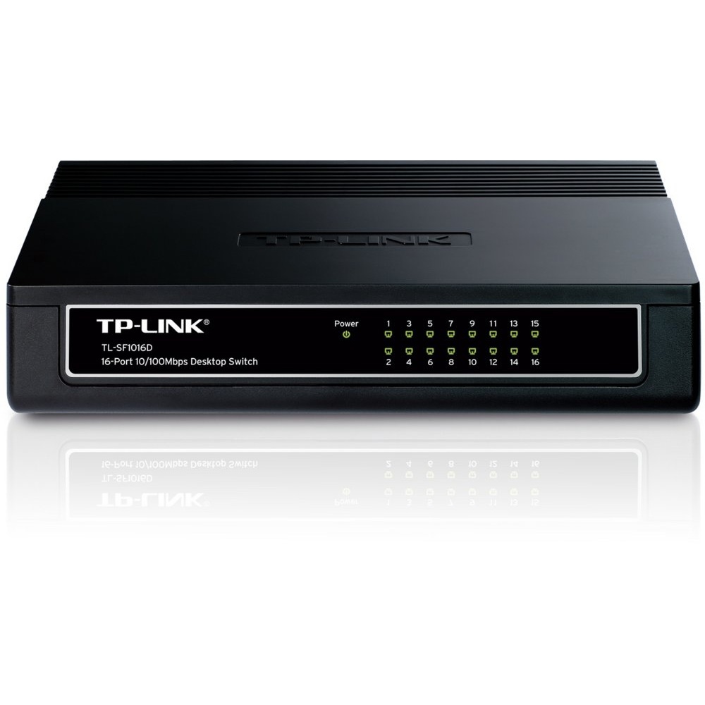 TP-Link TL-SF1016DS | Unmanaged Switch | 16 Poorten | Fast Ethernet (10/100 Mbps)
