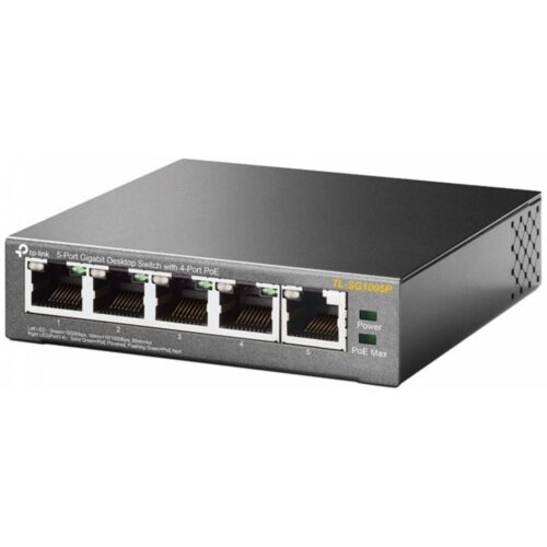 TP-Link TL-SG1005P | 5-Poorts Gigabit Desktop Switch | 4x PoE+ | Unmanaged