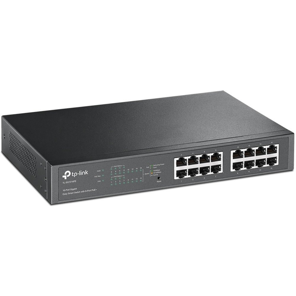 TP-Link TL-SG1016PE | Managed Smart Switch | 16 Poorten | Gigabit Ethernet (10/100/1000 Mbps) | PoE+ (150W) | VLAN/QoS | Webbeheer - Afbeelding 3