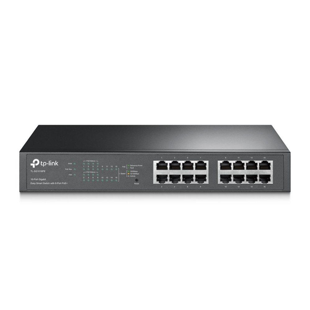 TP-Link TL-SG1016PE | Managed Smart Switch | 16 Poorten | Gigabit Ethernet (10/100/1000 Mbps) | PoE+ (150W) | VLAN/QoS | Webbeheer - Afbeelding 5