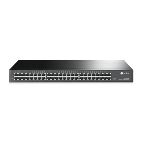 TP-Link TL-SG1048 | Unmanaged Switch | 48 Poorten | Gigabit Ethernet (10/100/1000 Mbps) | 96 Gbps Switchingcapaciteit | 1U Rackmount | Zwart