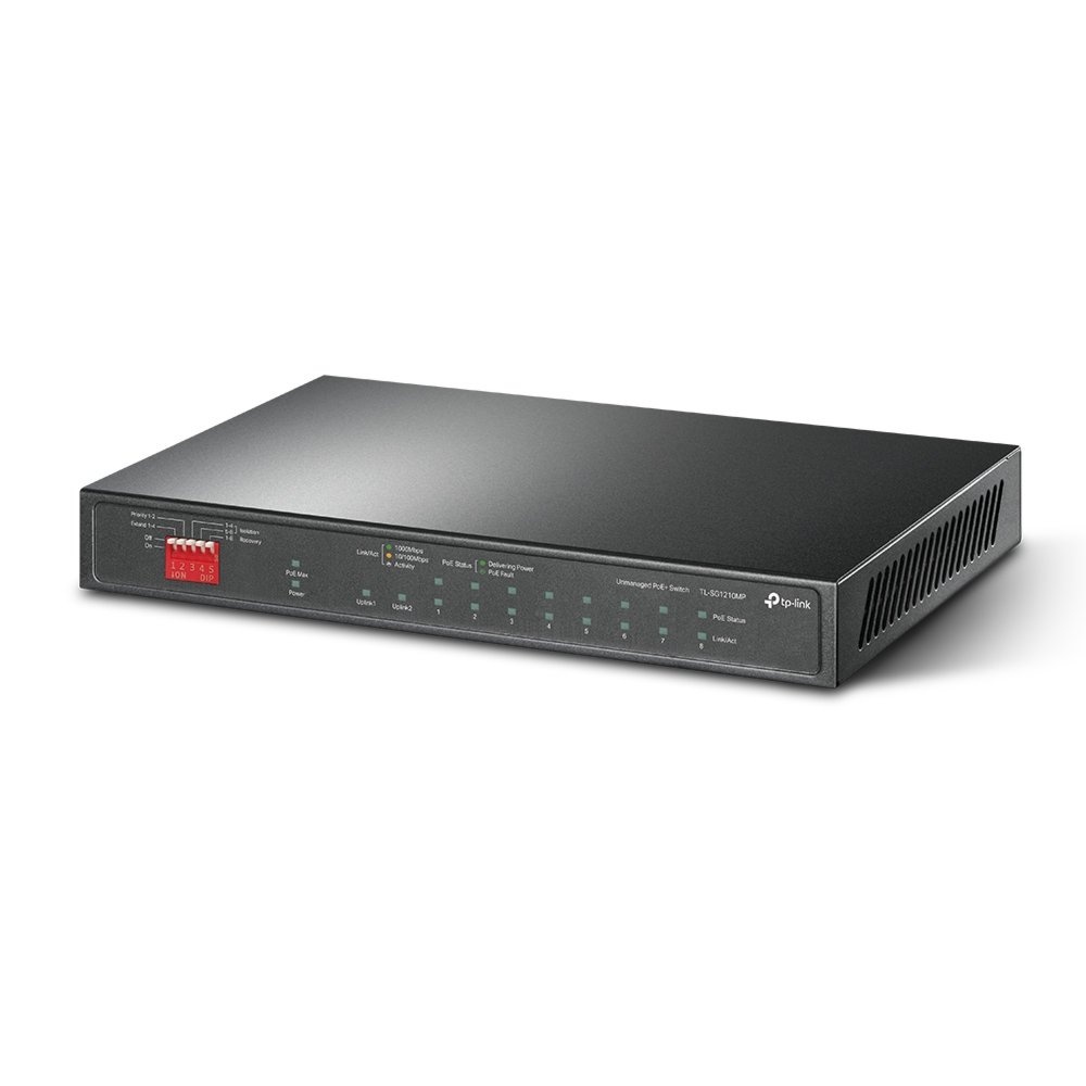 TP-Link TL-SG1210MP | Unmanaged Switch | 10 Poorten | Gigabit Ethernet (10/100/1000 Mbps) | 8x PoE+ | Desktop - Afbeelding 3