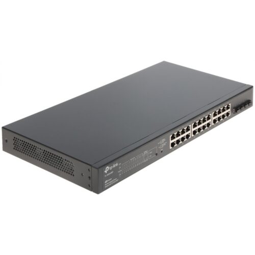 TP-Link TL-SG2428P | Managed Smart Switch | 28 Poorten | Gigabit Ethernet (10/100/1000 Mbps) | 24x RJ45 + 4x SFP | PoE+ (250W) | VLAN/QoS