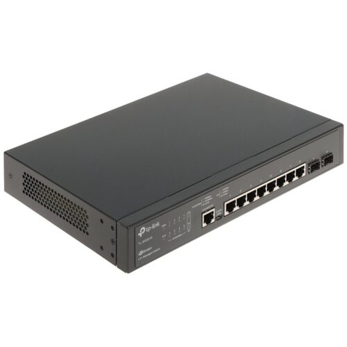TP-Link TL-SG3210 | JetStream Managed L2+ Switch | 10 Poorten | Gigabit Ethernet (10/100/1000 Mbps) | 8x RJ45 + 2x SFP | Omada SDN | Rackmount | Zwart