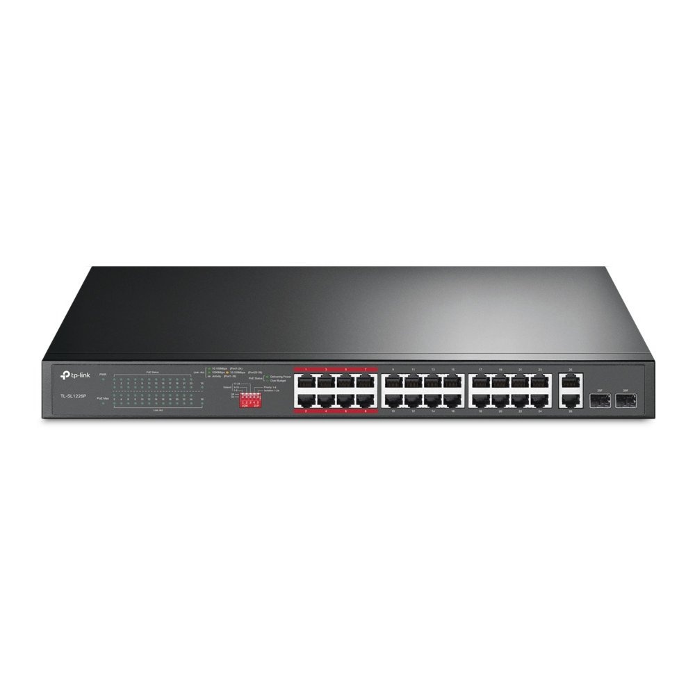 TP-Link TL-SL1226P | Unmanaged Switch | 26 Poorten | Gigabit Ethernet (10/100/1000 Mbps) | PoE+