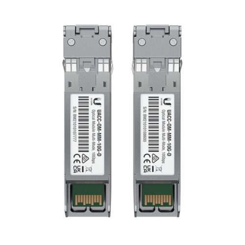 Ubiquiti UACC-OM-MM-10G-D-2 | SFP+ Transceiver Module | 10 Gbps | Multimode | 850 nm | LC Duplex | 300 m