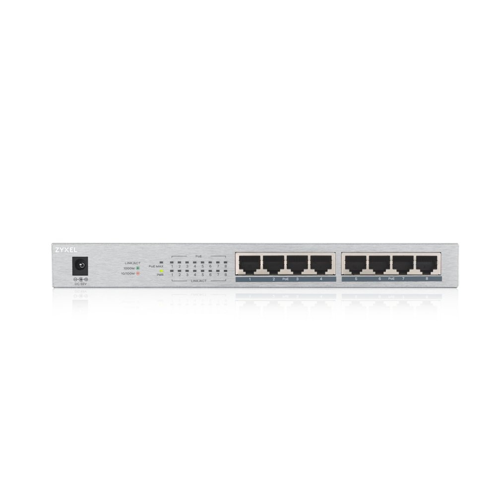 Zyxel GS1008HP | Unmanaged Switch | 8 Poorten | Gigabit Ethernet | PoE - Afbeelding 2