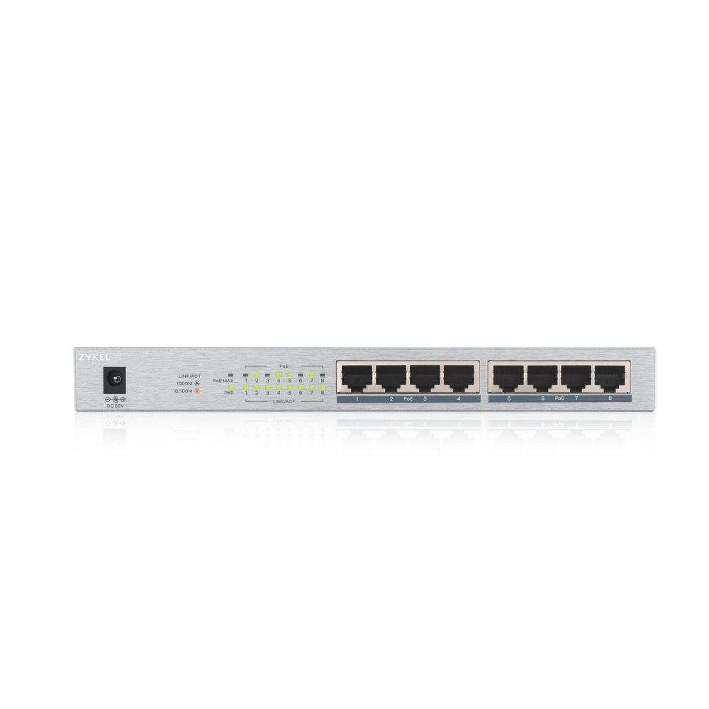 Zyxel GS1008HP | Unmanaged Switch | 8 Poorten | Gigabit Ethernet | PoE - Afbeelding 3
