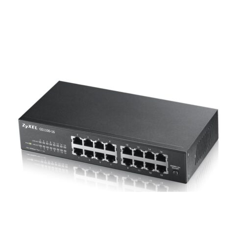 Zyxel GS1100-16 | Unmanaged Switch | 16-poorts Gigabit Ethernet | Zwart