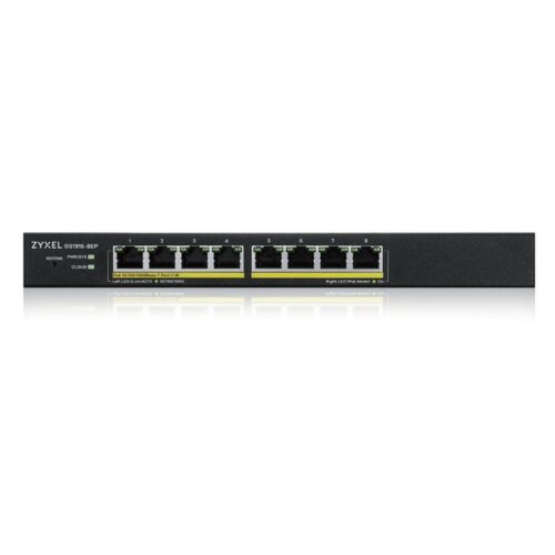 Zyxel GS1915-8EP Managed L2 Gigabit PoE+ Switch | 8 Poorten | NebulaFlex | Zwart