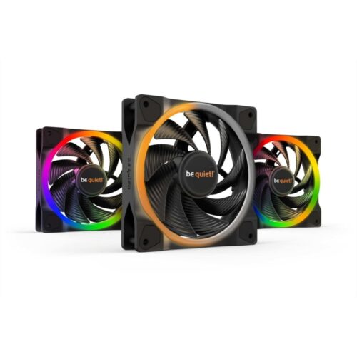be quiet! Light Wings ARGB | 140mm PWM Triple Pack | Zwart | 3 Stuks