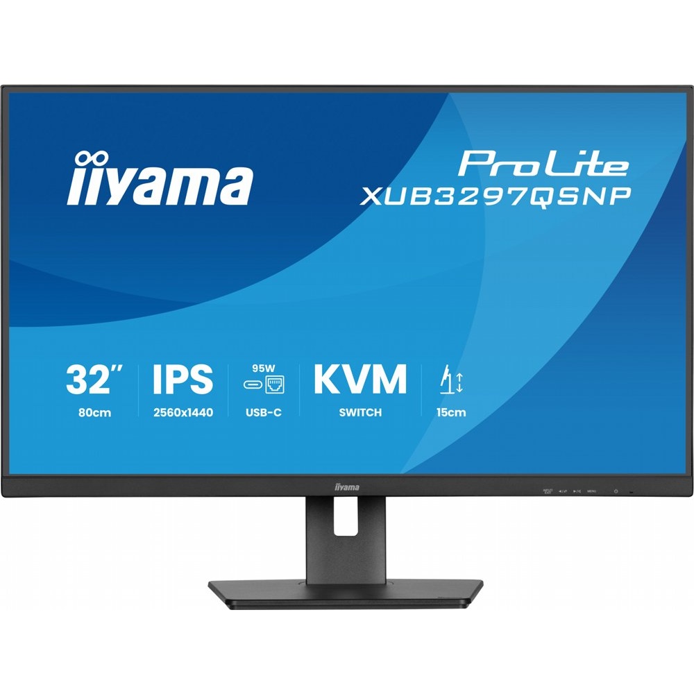 iiyama ProLite XUB3297QSNP-B1 | 32" QHD IPS | 100Hz | USB-C 95W | RJ45 | KVM-switch | Zwart - Afbeelding 6